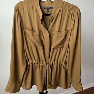 Banana Republic Olive Green Camp Military Shirt Top Size L